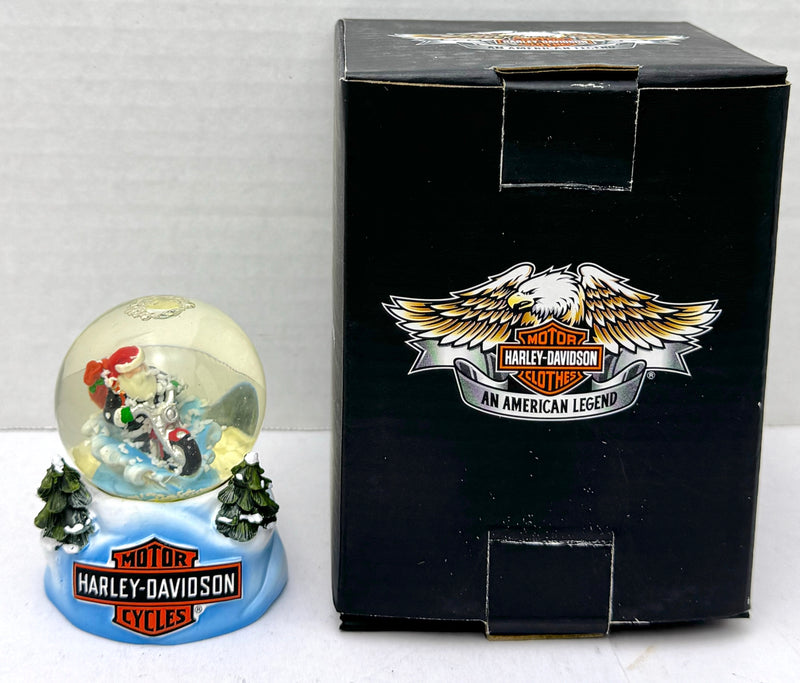 2004 Harley Davidson Mini Holiday Snow Globe Biker Santa 96884-05V   - TvMovieCards.com