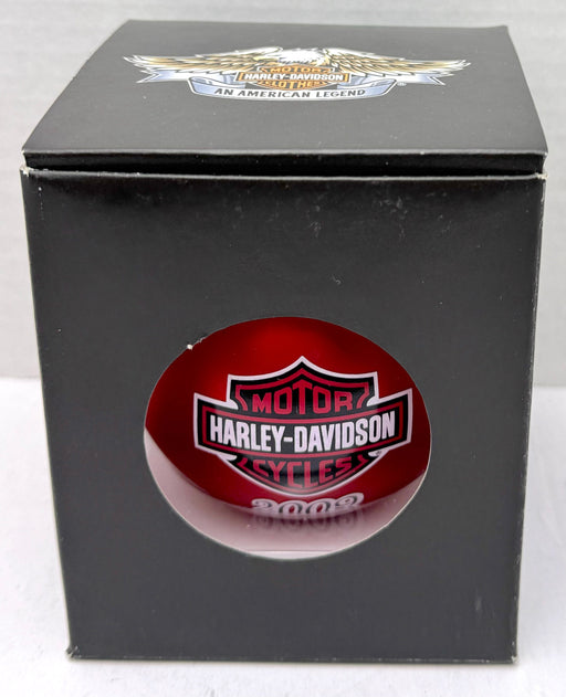 2009 Harley Davidson Ball Glass Happy Holiday Santa Ornament 96890-10V Red   - TvMovieCards.com