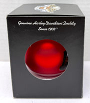 2009 Harley Davidson Ball Glass Happy Holiday Santa Ornament 96890-10V Red   - TvMovieCards.com