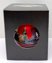 2009 Harley Davidson Ball Glass Happy Holiday Santa Ornament 96890-10V Red   - TvMovieCards.com