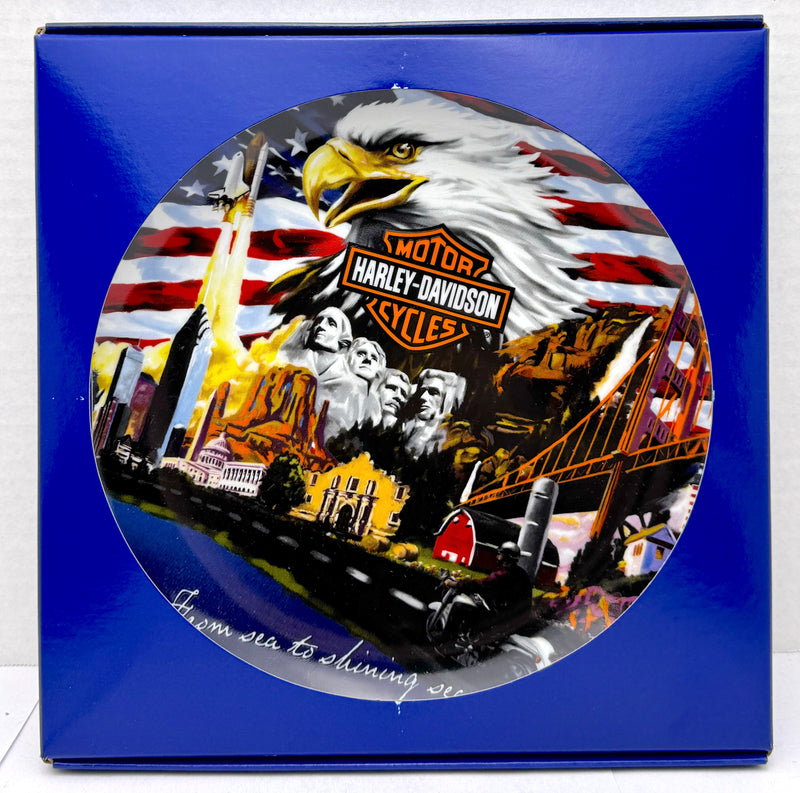 2002 Harley Davidson Motorcycles "Sea to Shining Sea' Collector Plate 96937-03V   - TvMovieCards.com