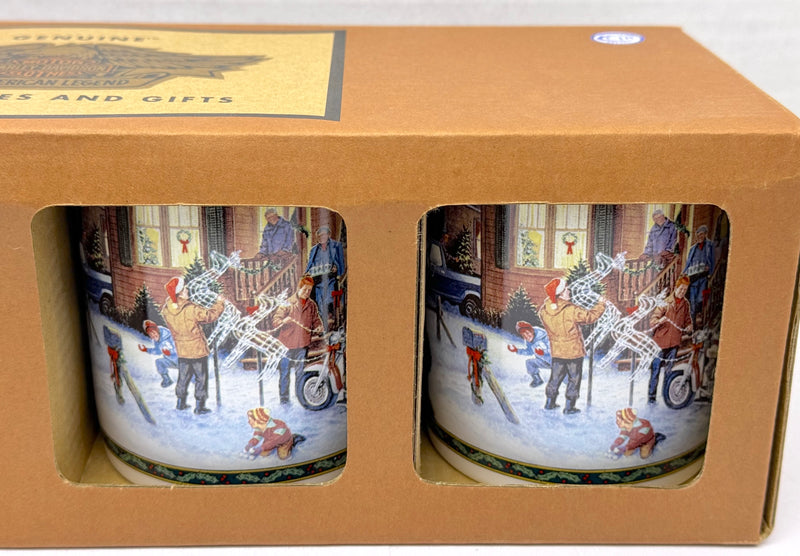 2002 Harley Davidson Motorcycles "Holiday Tradition" Collector Mug Set of 4   - TvMovieCards.com