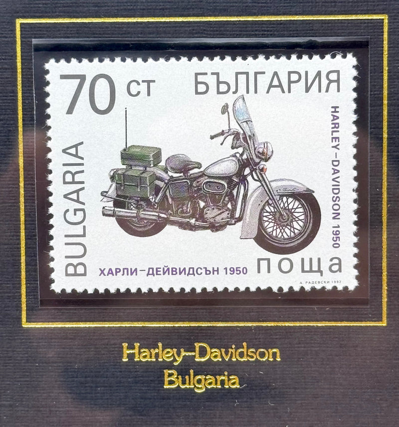 1993 Harley-Davidson 12 x 10 Framed World Postage 6 Stamp Set 99399-94V   - TvMovieCards.com