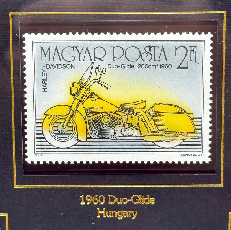 1993 Harley-Davidson 12 x 10 Framed World Postage 6 Stamp Set 99399-94V   - TvMovieCards.com