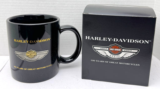 2003 Harley Davidson 100th Anniversary Medallion Large Black 19oz Cup 97909-02V   - TvMovieCards.com