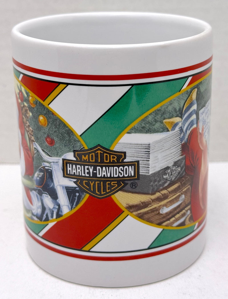 1997 Harley Davidson Motorcycles Christmas Kid Sitting on Santas Lap Coffee Mug   - TvMovieCards.com