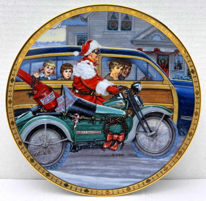 1997 Harley Davidson Holiday "Roadside Revelation" Collector Plate 97963-98z   - TvMovieCards.com