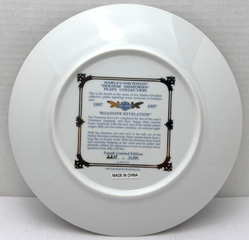 1997 Harley Davidson Holiday "Roadside Revelation" Collector Plate 97963-98z   - TvMovieCards.com