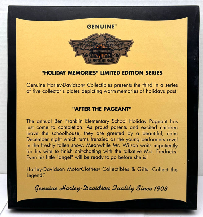 1996 Harley Davidson Holiday "After the Pageant" Collector Plate 99933-97z   - TvMovieCards.com