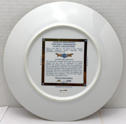 1996 Harley Davidson Holiday "After the Pageant" Collector Plate 99933-97z   - TvMovieCards.com