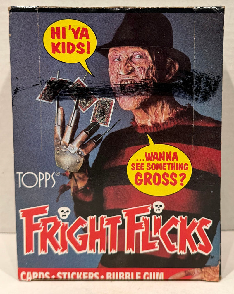 1988 Fright Flicks Vintage FULL 36 Pack Trading Card Wax Box Topps - TvMovieCards.com
