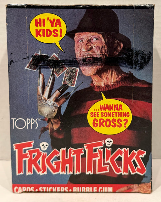 1988 Fright Flicks Vintage FULL 36 Pack Trading Card Wax Box Topps - TvMovieCards.com