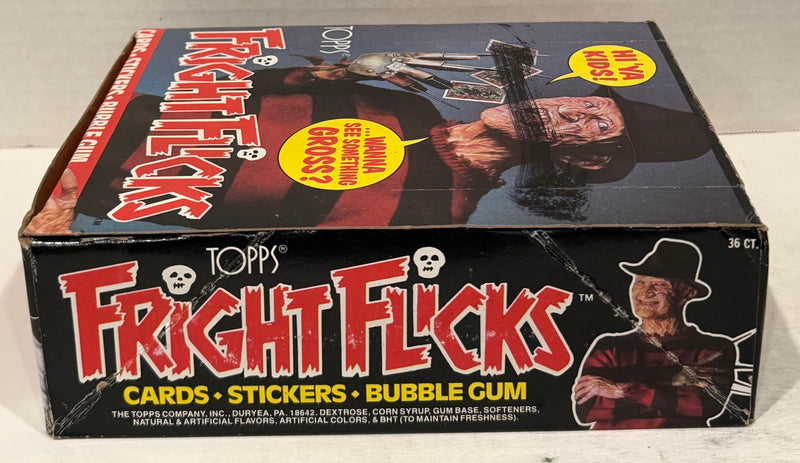 1988 Fright Flicks Vintage FULL 36 Pack Trading Card Wax Box Topps - TvMovieCards.com