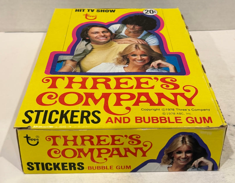1978 Topps Three's Company Vintage FULL 36 Pack Sticker Trading Card Box - TvMovieCards.com