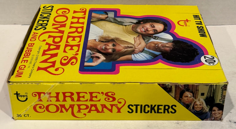 1978 Topps Three's Company Vintage FULL 36 Pack Sticker Trading Card Box - TvMovieCards.com