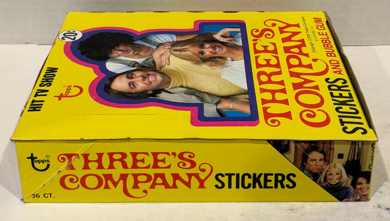 1978 Topps Three's Company Vintage FULL 36 Pack Sticker Trading Card Box - TvMovieCards.com