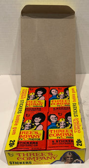 1978 Topps Three's Company Vintage FULL 36 Pack Sticker Trading Card Box - TvMovieCards.com