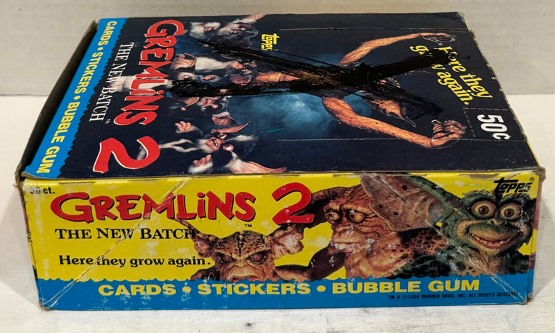 1990 Topps Gremlins 2 Movie Vintage FULL 36 Pack Trading Card Wax Box - TvMovieCards.com