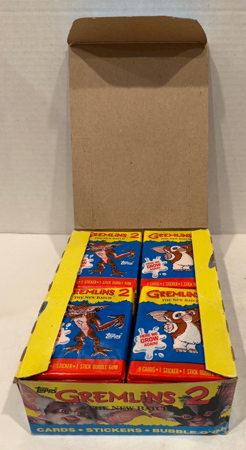 1990 Topps Gremlins 2 Movie Vintage FULL 36 Pack Trading Card Wax Box - TvMovieCards.com