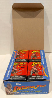 1984 Topps Indiana Jones Temple of Doom Vintage FULL 36 Pack Trading Card Box - TvMovieCards.com