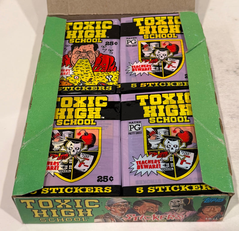 Toxic High School Vintage Sticker Trading Card Box 48 Packs Topps 1991 - TvMovieCards.com