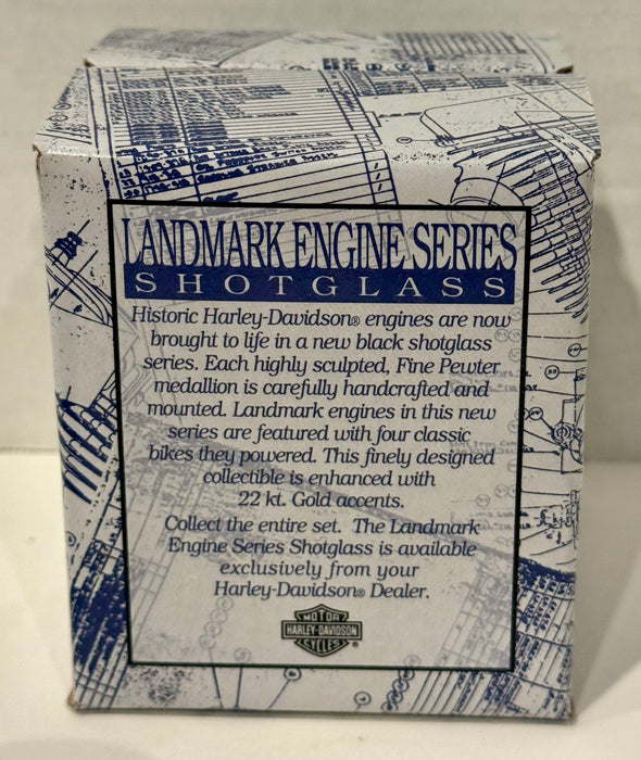 1992 Harley Davidson Fine Pewter Shot Glass Set of 3 Panhead Engine Series - TvMovieCards.com
