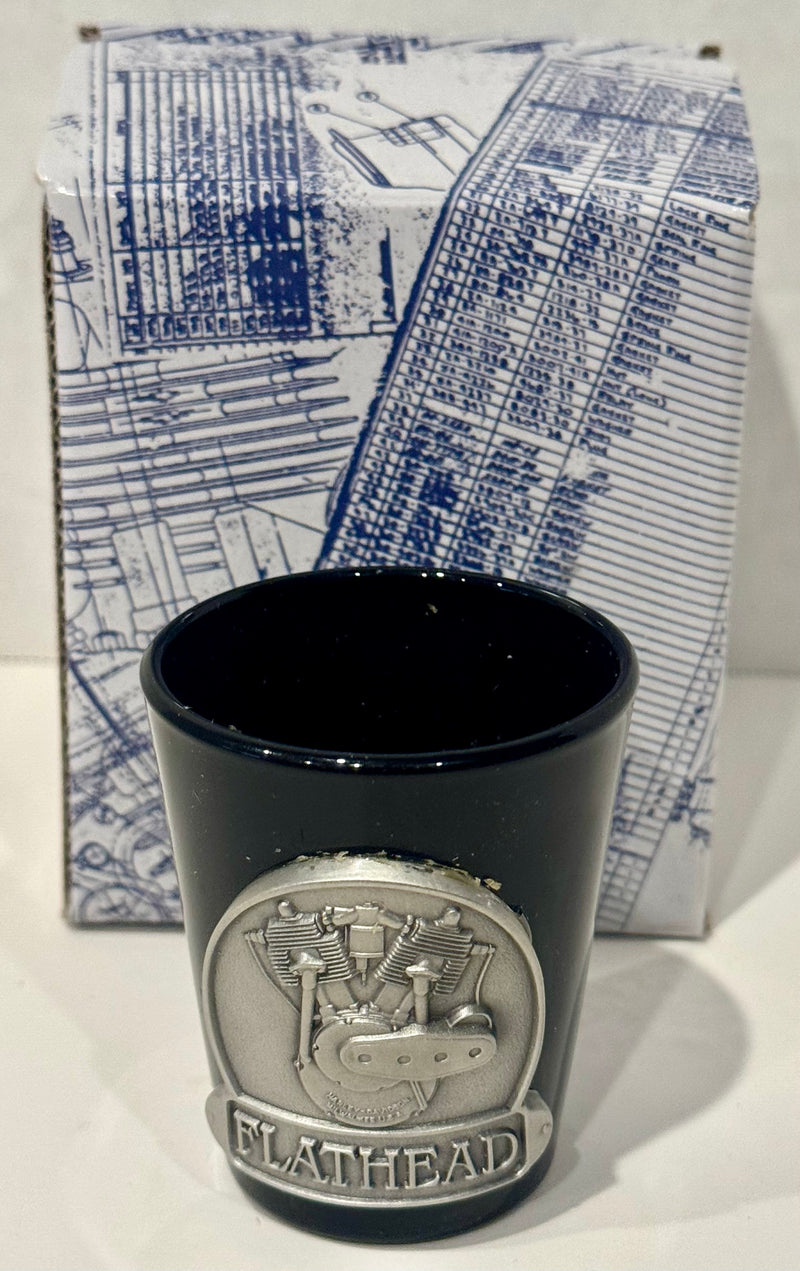 1992 Harley Davidson Fine Pewter Shot Glass 1940 Flathead 80ci UL - TvMovieCards.com