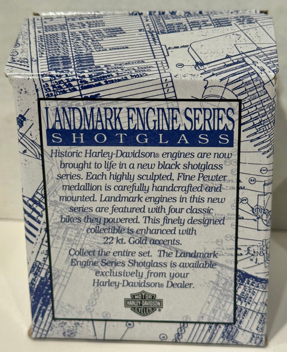 1992 Harley Davidson Fine Pewter Shot Glass 1940 Flathead 80ci UL - TvMovieCards.com