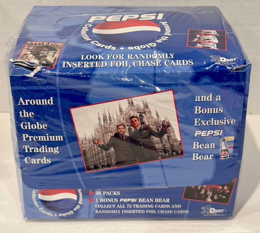 Pepsi Cola Around the Globe Card Box with Toy Bear 36 Packs Dart Flipcards 2000 - TvMovieCards.com