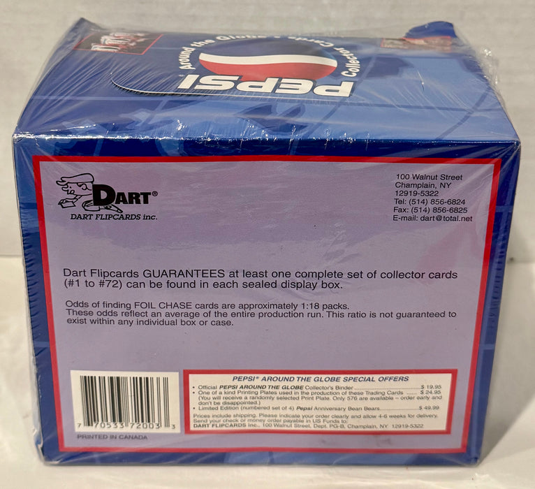 Pepsi Cola Around the Globe Card Box with Toy Bear 36 Packs Dart Flipcards 2000 - TvMovieCards.com