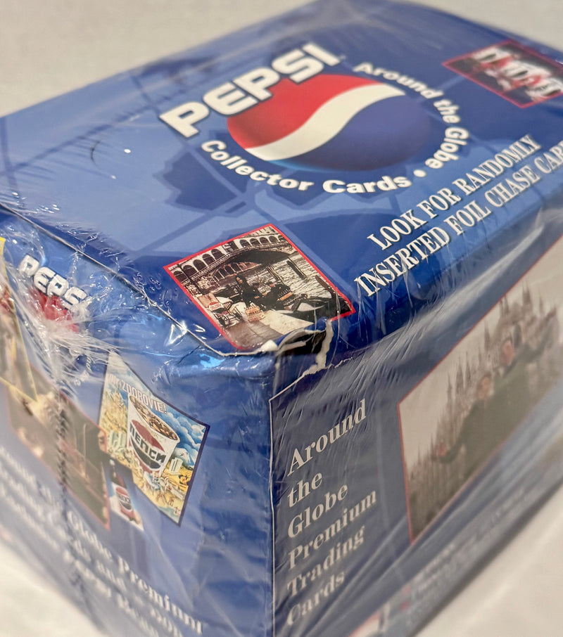 Pepsi Cola Around the Globe Card Box with Toy Bear 36 Packs Dart Flipcards 2000 - TvMovieCards.com