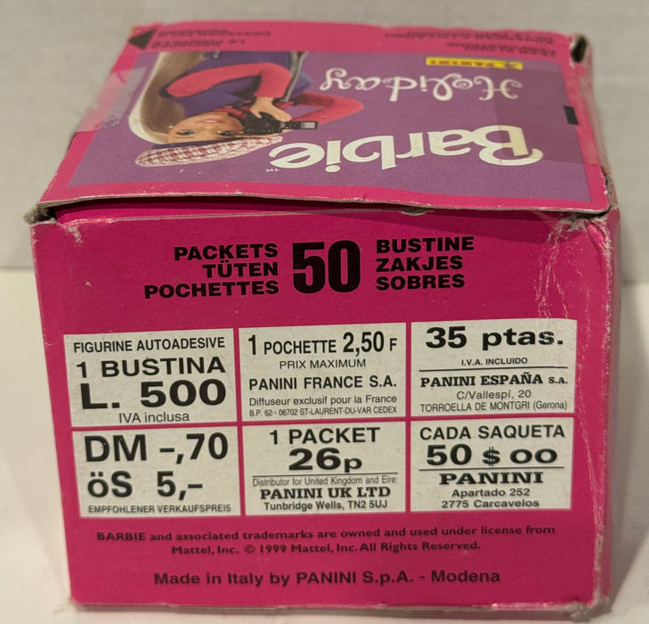 Barbie Holiday Album Sticker Trading Card Box of 50 Packs Panini 1999 Mattel - TvMovieCards.com