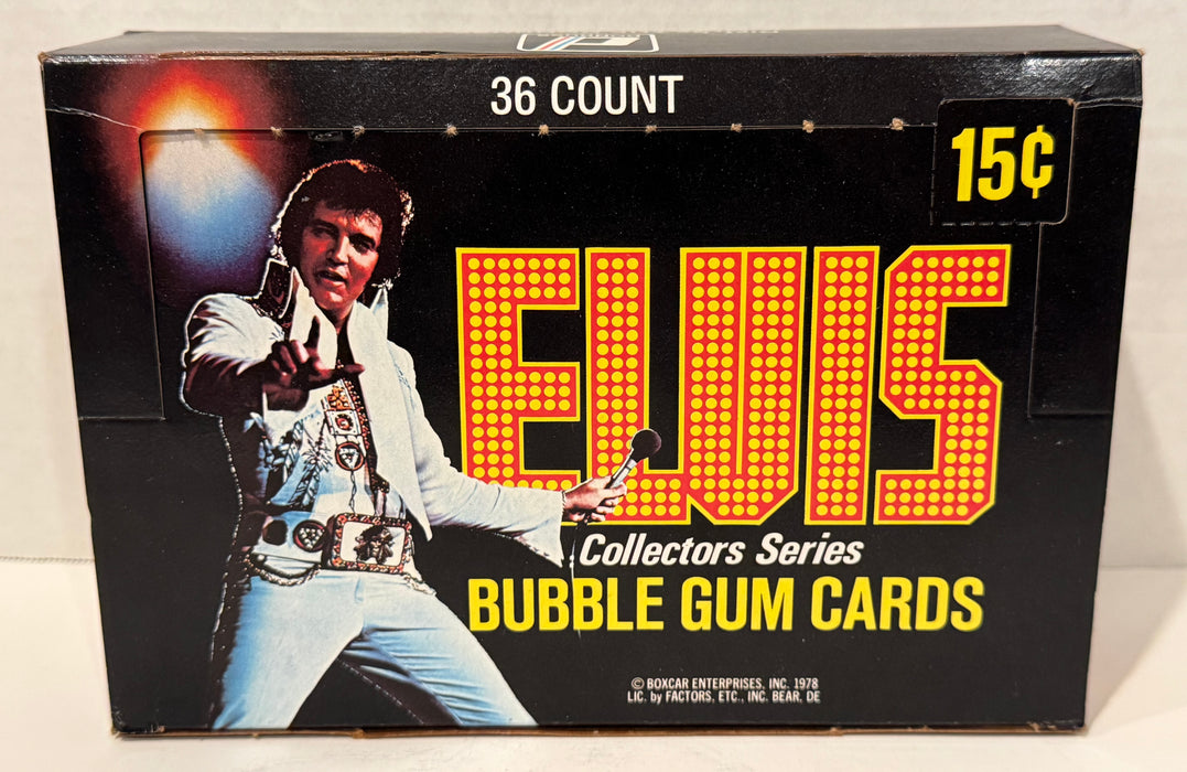 Elvis Bubble Gum Cards Boxcar Enterprises Vintage Card Box