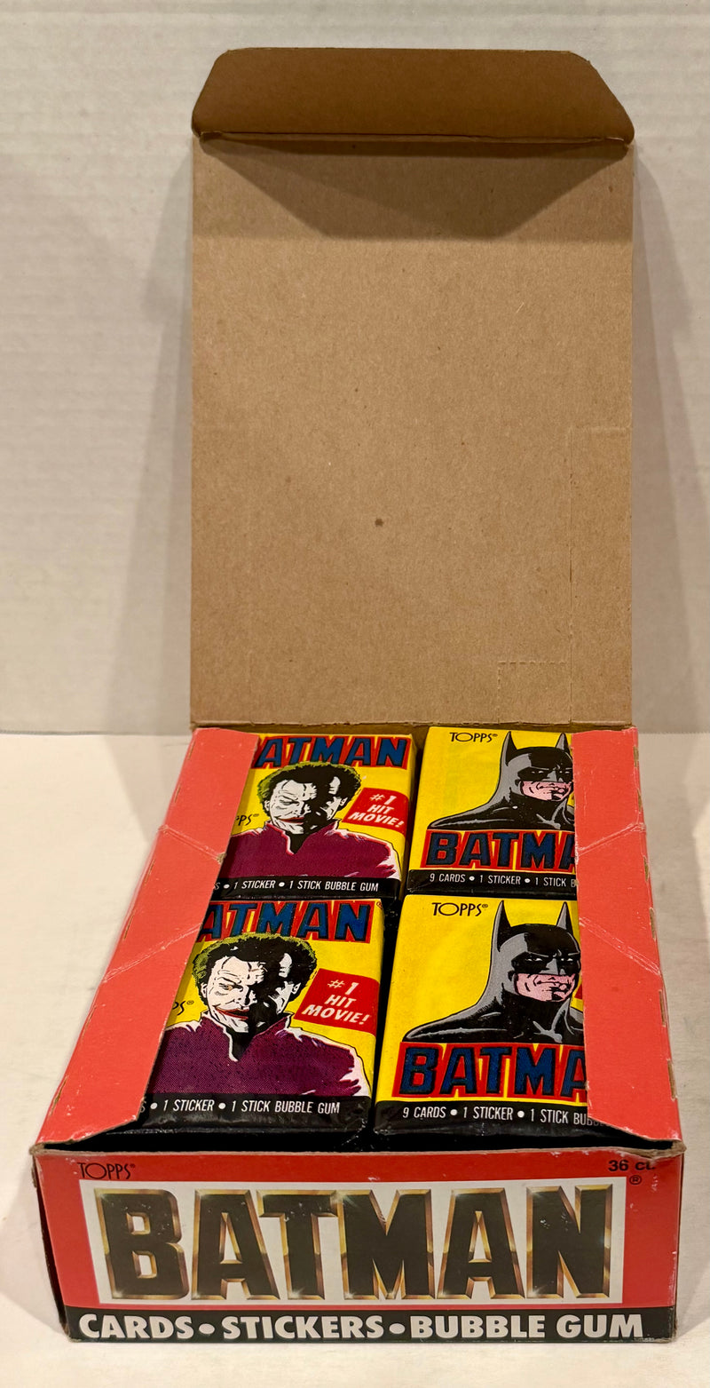 Batman Movie Series 1 Vintage Trading Wax Trading Card Box 36 Packs Topps 1989 - TvMovieCards.com