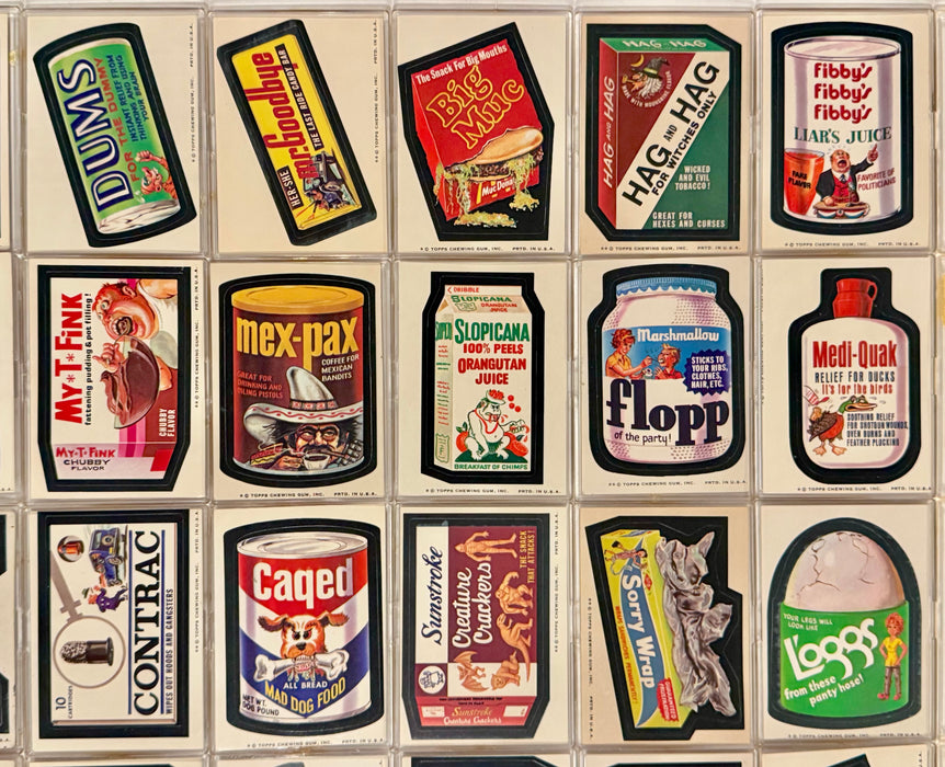 1974 Wacky Packages Stickers Series 7 Tan Back Card Set 33/33 & Puzzle Topps - TvMovieCards.com
