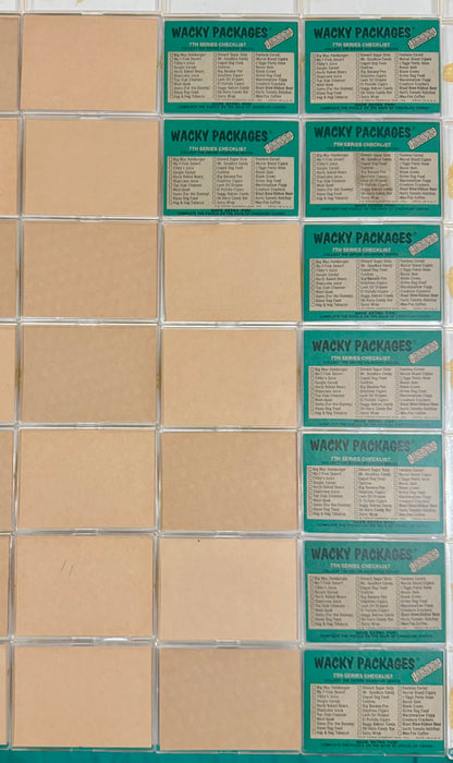 1974 Wacky Packages Stickers Series 7 Tan Back Card Set 33/33 & Puzzle Topps - TvMovieCards.com