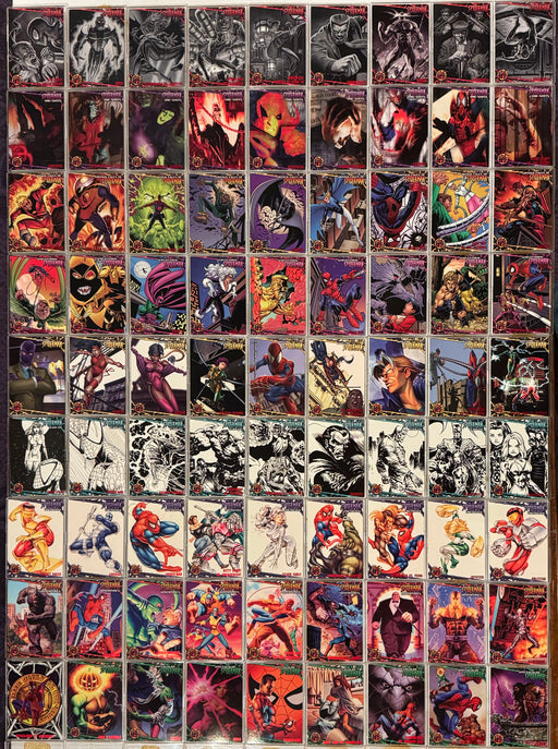 1997 Fleer Ultra Spider-Man Red Foil Complete Parallel Trading Card Set 81/81 - TvMovieCards.com