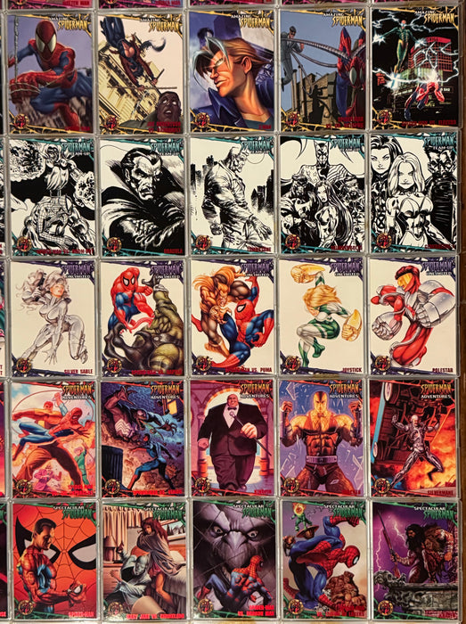 1997 Fleer Ultra Spider-Man Red Foil Complete Parallel Trading Card Set 81/81 - TvMovieCards.com