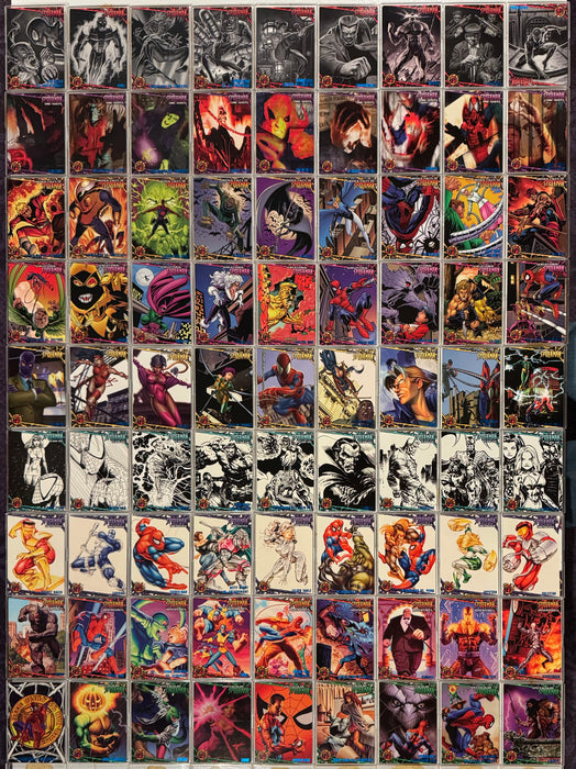 1997 Fleer Ultra Spider-Man Blue Foil Complete Parallel Trading Card Set 81/81 - TvMovieCards.com