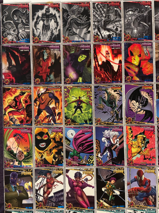 1997 Fleer Ultra Spider-Man Blue Foil Complete Parallel Trading Card Set 81/81 - TvMovieCards.com