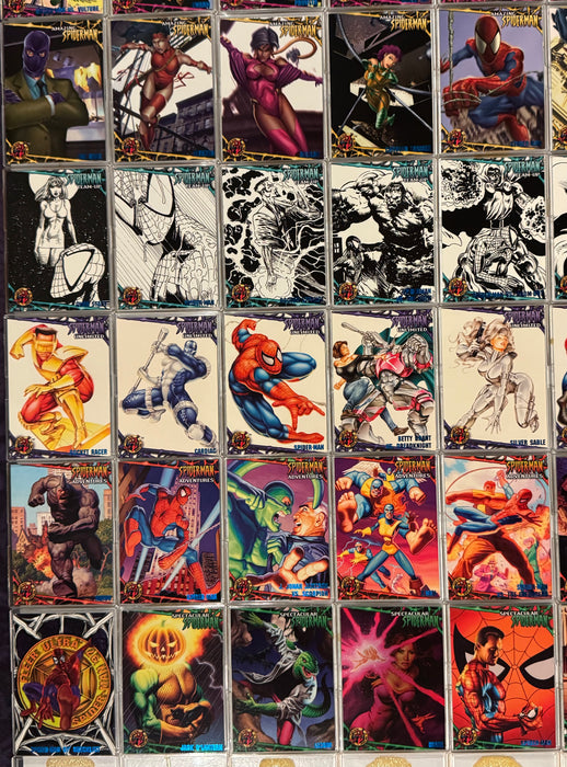 1997 Fleer Ultra Spider-Man Blue Foil Complete Parallel Trading Card Set 81/81 - TvMovieCards.com