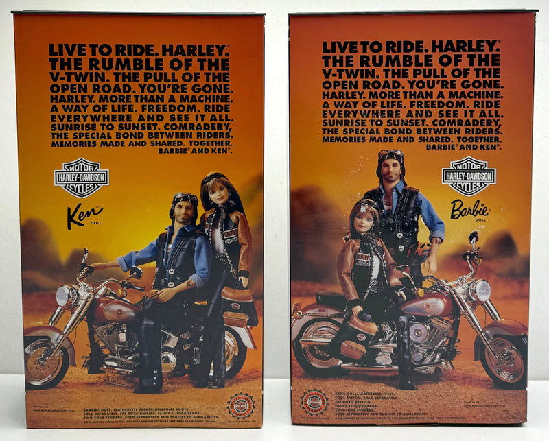 Harley Davidson BARBIE & KEN Doll Collectors Edition MOTORCYCLE Gift Set NEW   - TvMovieCards.com
