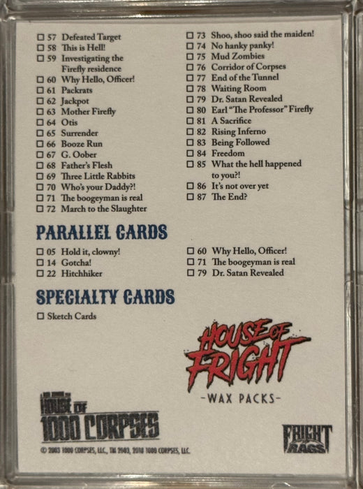 2018 Fright Rags House of 1000 Corpses Complete Parallel Rainbow Foil Set 88/88 - TvMovieCards.com
