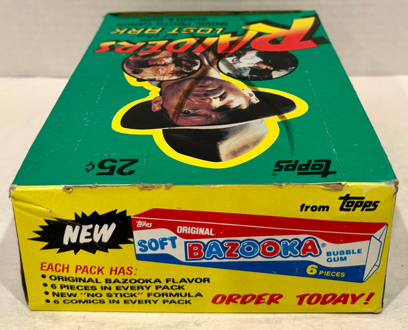 1981 Indiana Jones Raiders of the Lost Ark Vintage FULL 36 Pack Trading Card Box - TvMovieCards.com