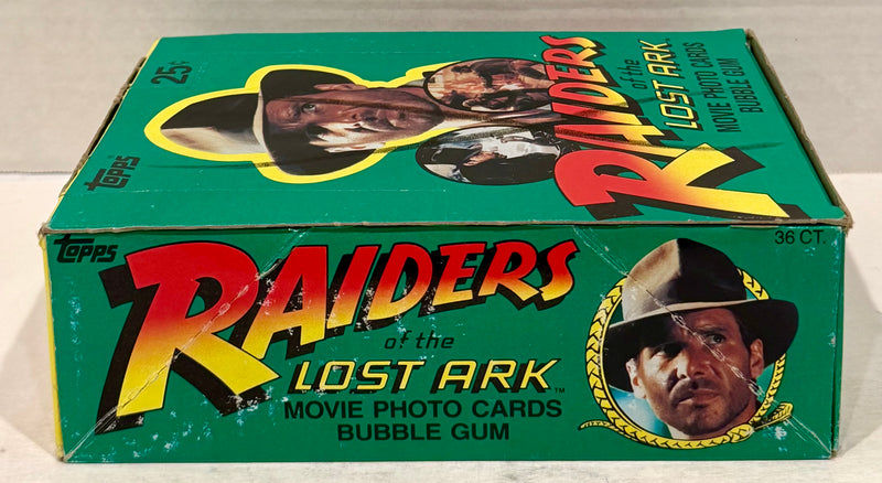 1981 Indiana Jones Raiders of the Lost Ark Vintage FULL 36 Pack Trading Card Box - TvMovieCards.com