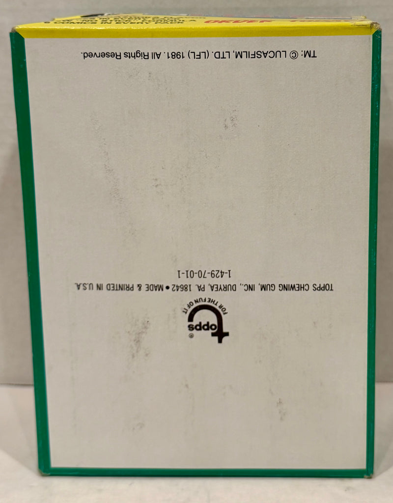 1981 Indiana Jones Raiders of the Lost Ark Vintage FULL 36 Pack Trading Card Box - TvMovieCards.com