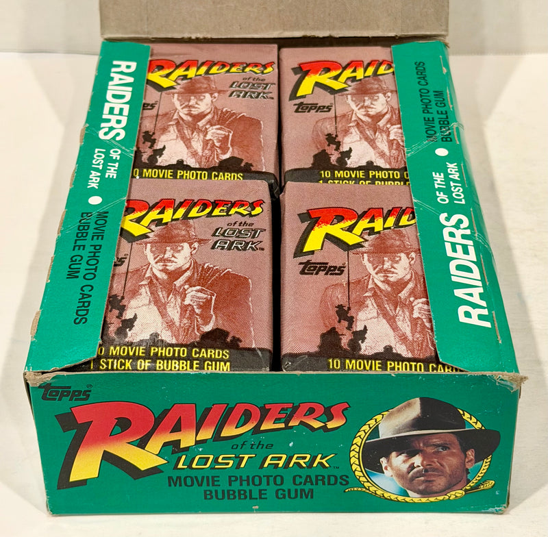 1981 Indiana Jones Raiders of the Lost Ark Vintage FULL 36 Pack Trading Card Box - TvMovieCards.com