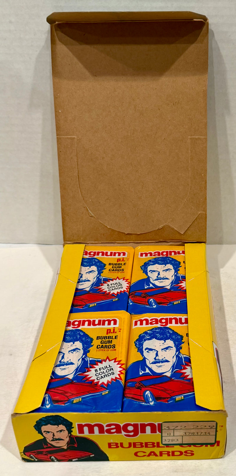 1983 Magnum P.I. PI Trading Card Box Wax Box Full 36 Packs Donruss - TvMovieCards.com
