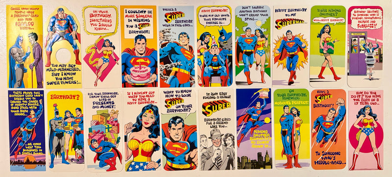 1978 DC Comics Superman & Friends Complete Set of 48 Birthday/Greeting Cards - TvMovieCards.com