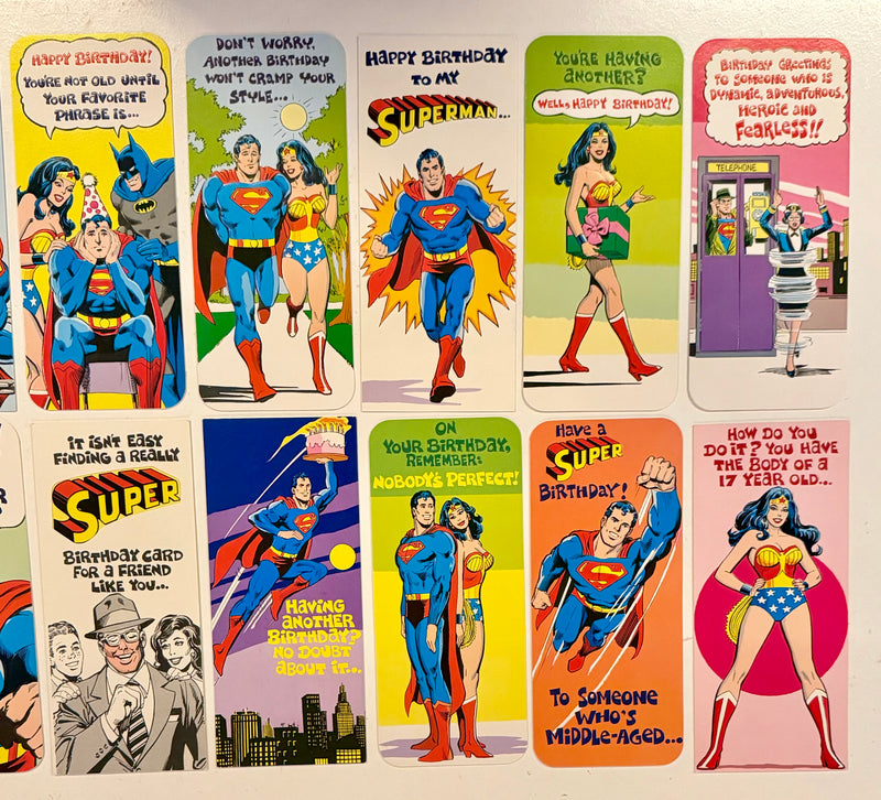 1978 DC Comics Superman & Friends Complete Set of 48 Birthday/Greeting Cards - TvMovieCards.com